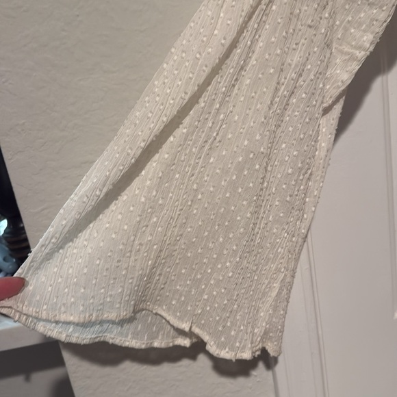 Nostalgia Embroidered Boho Floral Peasant Blouse Tunic Top Cream Shirt Sz Large - Picture 6 of 9